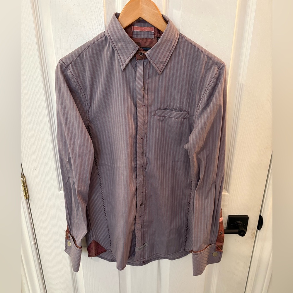NWOT- Men's Scott Weiland Striped Shirt